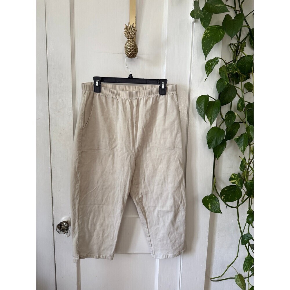 Denim & Co women’s size large off-white pants